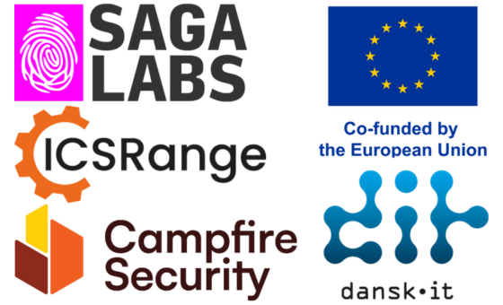 SAGA LABS, ICSRange, Campfire Security, Dansk it, EU, 